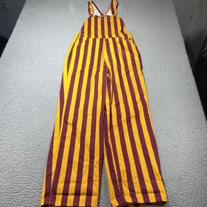 Game Bibs Pants Unisex Small Multicolor Striped Bib Overalls Game Day Sports Fan